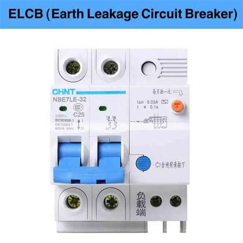 Elcb Earth Leakage Circuit Breaker Types And Working