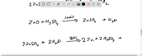 Solved The Chief Ore Of Zn Is The Sulphide Zns The Ore Is