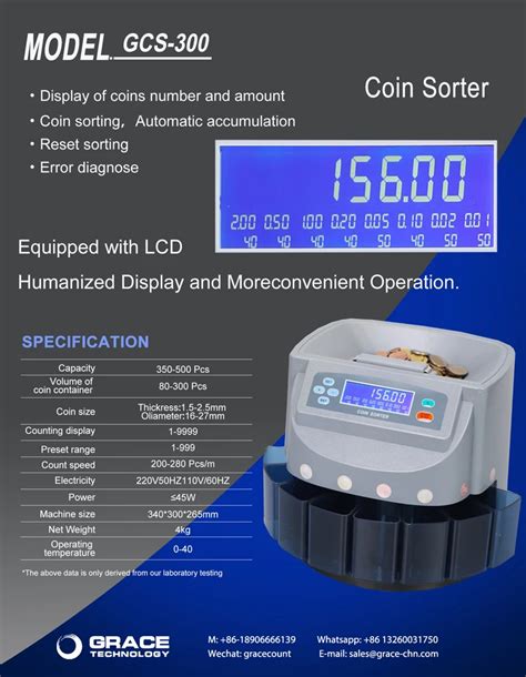 Europe Philippines Mexico Coins Counting Machine Automatic Electronic