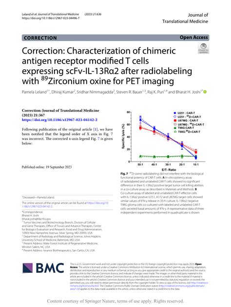 Pdf Correction Characterization Of Chimeric Antigen Receptor