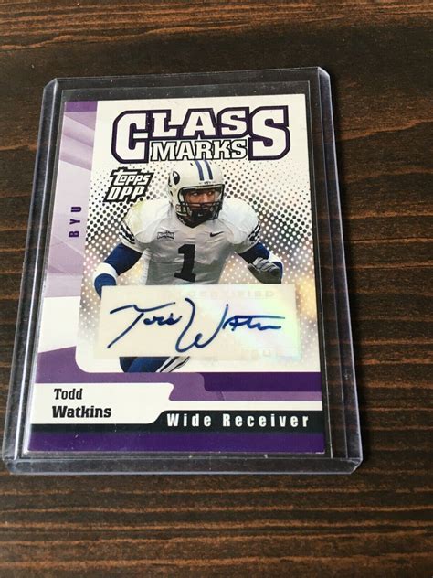 Topps Draft Picks Prospects Class Marks Auto Cmtw Todd Watkins