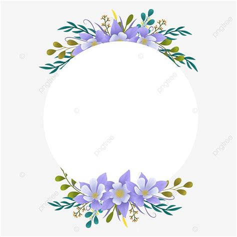 Purple Flower Wreath Png Image Wedding Frame On White Circle