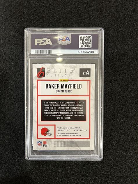 Baker Mayfield 2018 Panini Donruss Elite Series Rookies PSA 10 RC Gem