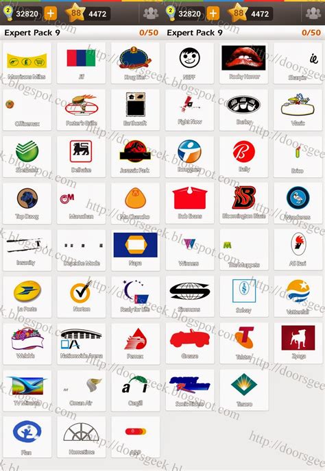 Logo Game Guess The Brand Expert Pack Doors Geek