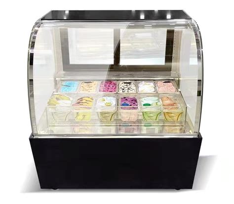 Pans Italian Ice Cream Display Showcase Gelato Display Freezer