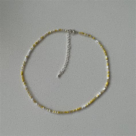 Yellow Seed Bead Necklace Etsy Beaded Necklace Seed Bead Necklace Beaded Jewelry