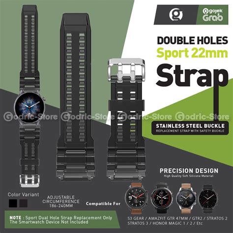 Jual SIKAI DH22 Double Hole Strap 22mm For Amazfit GTR 4 2 3 47mm