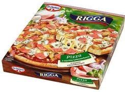 Dr Oetker Rigga Pizza z szynką i pieczarkami z sosem czosnkowym 270 g