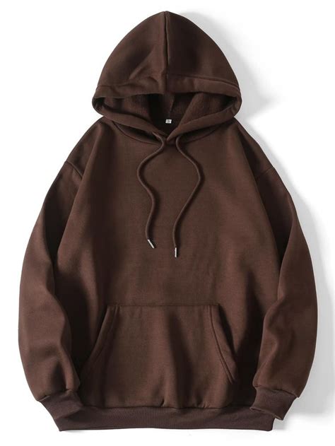 Kangaroo Pocket Thermal Lined Drawstring Hoodie Artofit