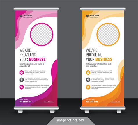 Plantilla De Dise O De Banner Standee Enrollable Colorido Corporativo