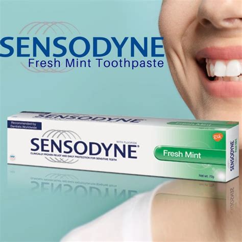 Halal【sensodyne For Sensitive Teeth Fresh Mint 敏感牙龈牙膏】75g Shopee Malaysia