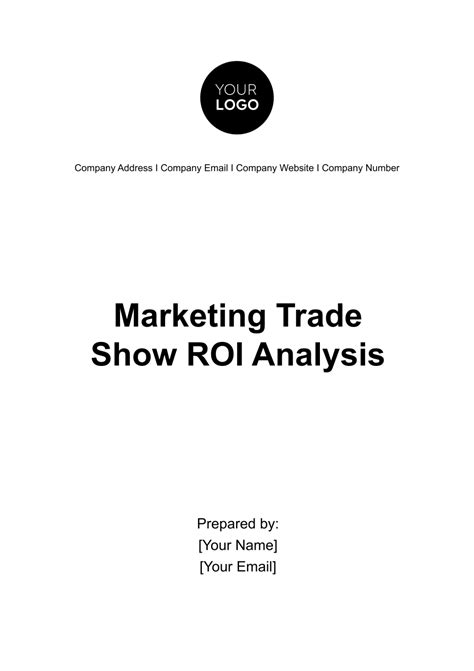 Free Marketing Trade Show ROI Analysis Template Edit Online