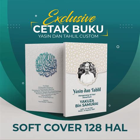 Jual Buku Yasin Dan Tahlil Custom Hal Tebal Lengkap V Shopee