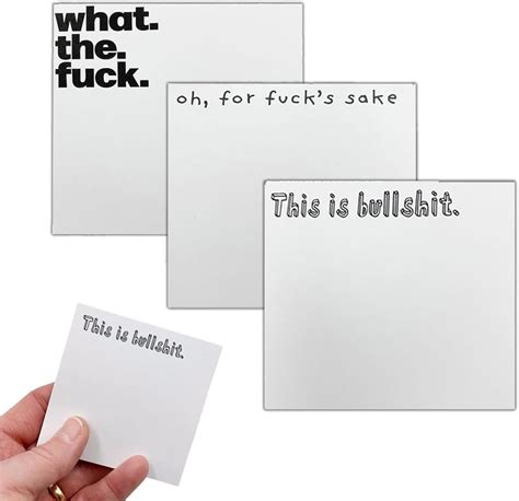 Amazon Funny Sticky Note What The F Ck Sticky Notepad Oh For Fuck S Sake Novelty