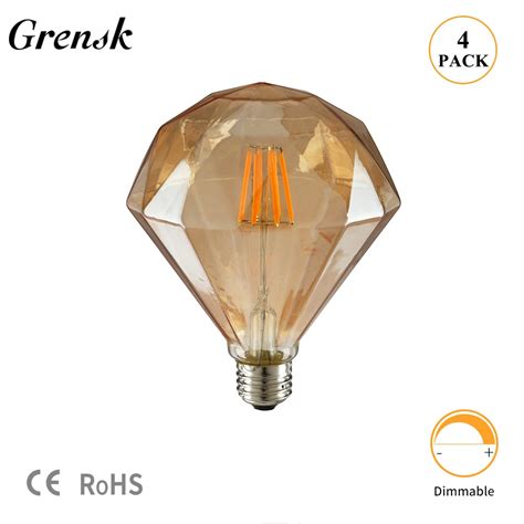 Aliexpress Buy Grensk Diamond Light Bulb E V Dimmable Led