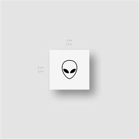 Alien Head Temporary Tattoo - Set of 3 – Tatteco