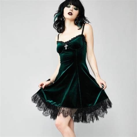 Dolls Kill Dresses Dolls Kill X Widow Blind Faith Velvet Dress Dark