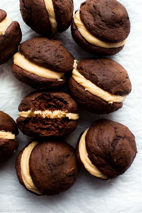 Chocolate Whoopie Pies With Salted Caramel Frosting Sallys Baking Addiction