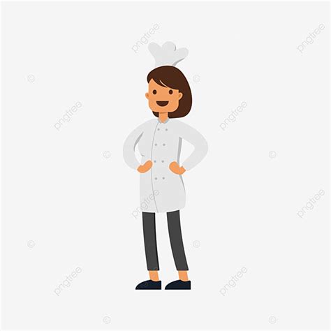 Cook Woman Chef Vector PNG Images Caracter Activity Chef Woman