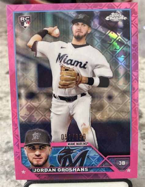 2023 Topps Chrome Logofractor Pink Refractor 199 Jordan Groshans 9