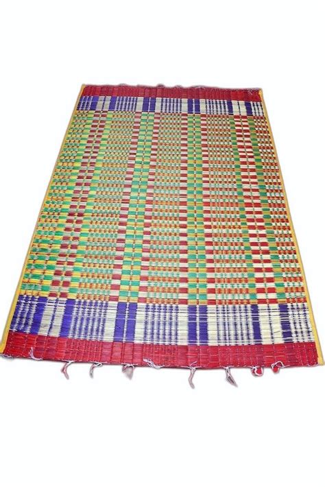 Natural Checked Multicolor Korai Grass Mat Mat Size 6 3 5 Ft At Rs