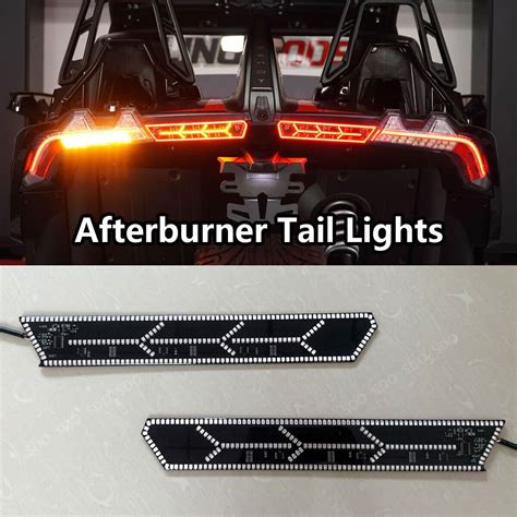 Pair LED Afterburner Tail Lights For Polaris Slingshot Running Brake