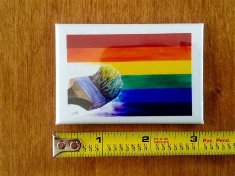 Gay Pride Flag Magnet Lgbtq Pride Flag Magnet Unfinished Etsy