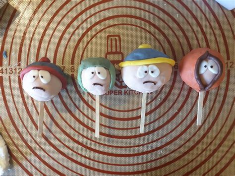 South Park cake pops | Cake pops, Character cakes, Chocolate covered treats