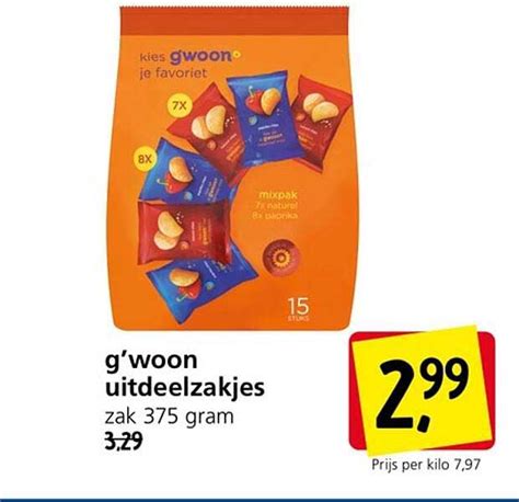 G Woon Uitdeelzakjes Aanbieding Bij Jan Linders 1Folders Nl