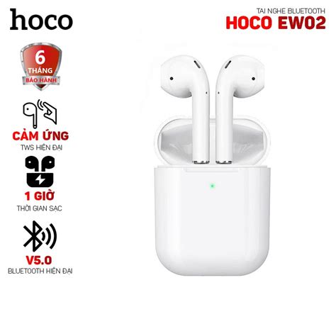 Tai nghe bluetooth airpods 2 HOCO EW02 có pop up chính hãng Linh