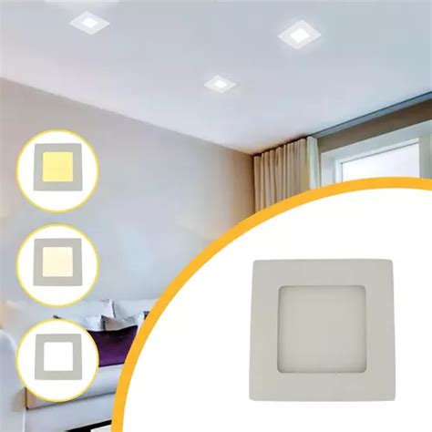 Painel Plafon Led Embutir 6w 3 Tonalidades Quadrado 12x12 Cor Branco