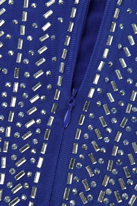 Wholesale Rose Red Sexy Patchwork Hot Drilling See Through Half A Turtleneck Long Dress Dresses