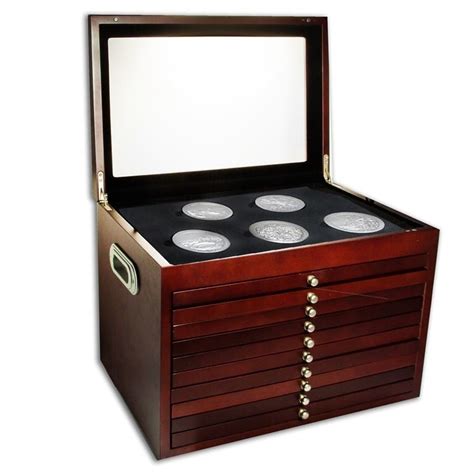 Buy 10 Drawer Custom Wood Display Box For 56 Coin Atb Set Apmex