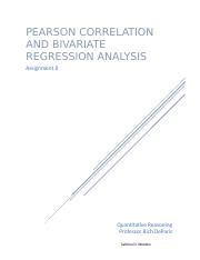 Wk Assgnwootens Docx Pearson Correlation And Bivariate Regression