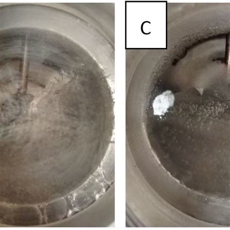 Photos Showing Different Steps During Gas Hydrate Formation And