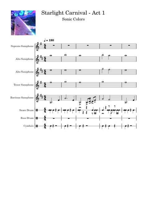 Starlight Carnival Act 1 Sax Quintet Sheet Music For Saxophone Alto