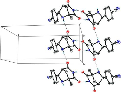 Hydrogen Bonded Chains Along B Axis In The Structure Of The Title