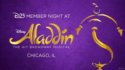 D23 Announces Member Night For Disneys Aladdin The Hit Broadway