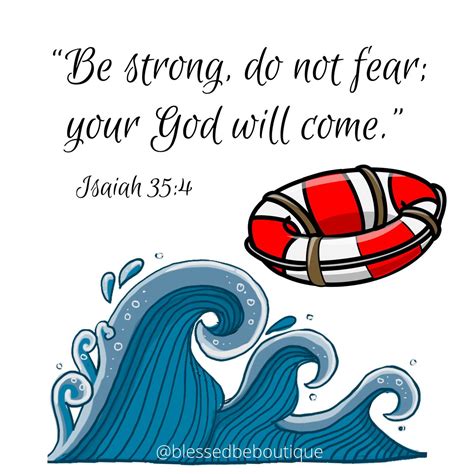 Be Strong Do Not Fear Your God Will Come Blessed Be Boutique