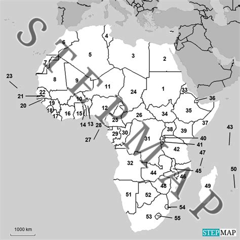 Stepmap Afrika Stumme Karte Staaten Landkarte F R Deutschland