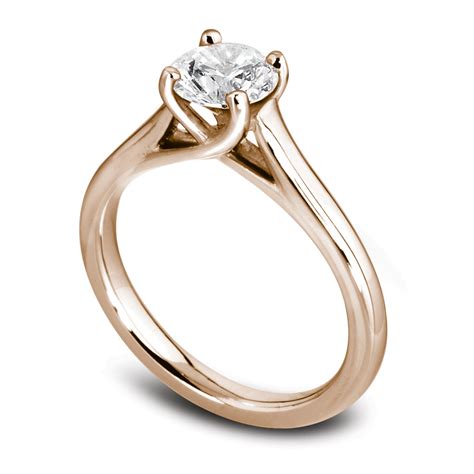 Bague de Fiançailles Or Rose 18k Joaillier Hauthentic