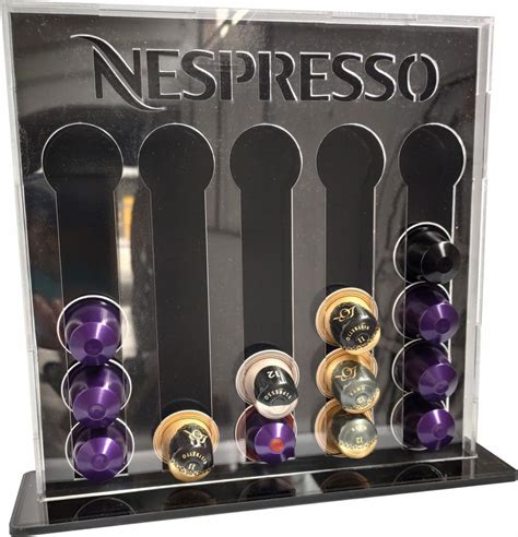 Suporte 25 Cápsulas De Café Em Acrílico Preto Nespresso Rgr Visual