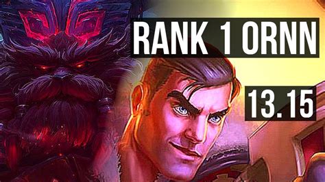 ORNN Vs JAYCE TOP Rank 1 Ornn 2 1 10 Rank 29 EUW Challenger