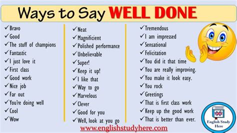 Other Ways To Say Well Done To Students