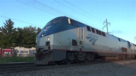 Amtrak 5 California Zephyr With Amfleet Car At Ottumwa Iowa Youtube