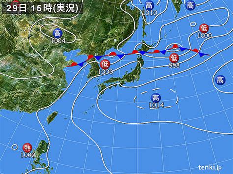 過去の実況天気図2022年06月29日 日本気象協会 Tenkijp