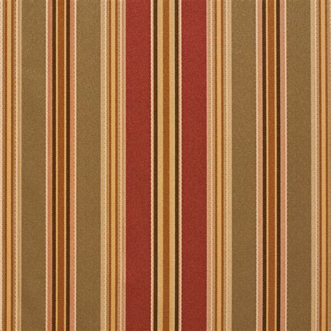 Green Burgundy Gold Various Size Striped Faux Silk Upholstery Fabric By ...