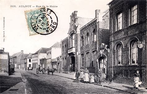 Aulnoy Lez Valenciennes Rue De La Mairie Carte Postale Ancienne Et