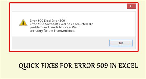 Excel Pro Hacks Say Goodbye To Error 509 Excel Now