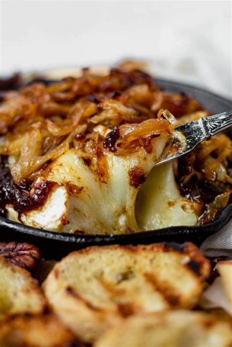 Baked Brie With Fig Jam Caramelized Onion What Molly Made